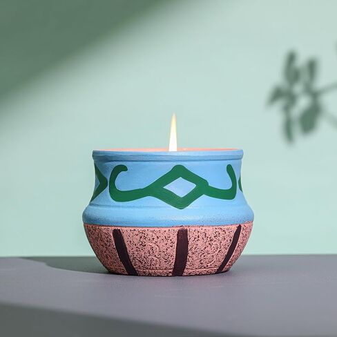 2 Pack Citronella Candles in Coarse Pottery Container, Natural Soy Wax Candle Outdoor and Indoor in Saudi Arabia