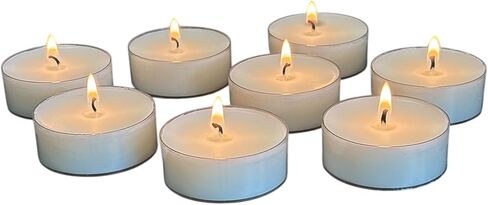 Stonebriar 40 Pack Unscented Mega Oversized Clear Cup Tea Light Candles with 9 Hour Extended Burn Time in Kuwait