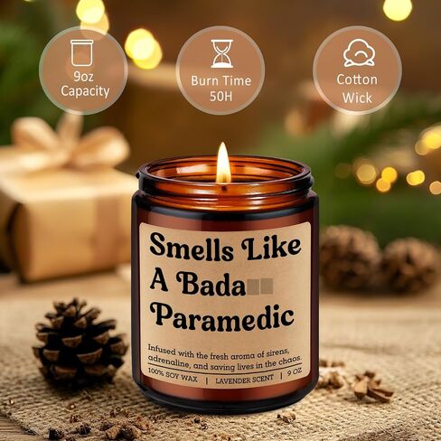 Miracu Candle, Paramedic Gifts for Men Women, EMS Week, Paramedic Accessories, Funny Cool School Graduation, Fathers Day Idea for First Responder, Emergency Medical Technician, New Graduate, Student in Saudi Arabia