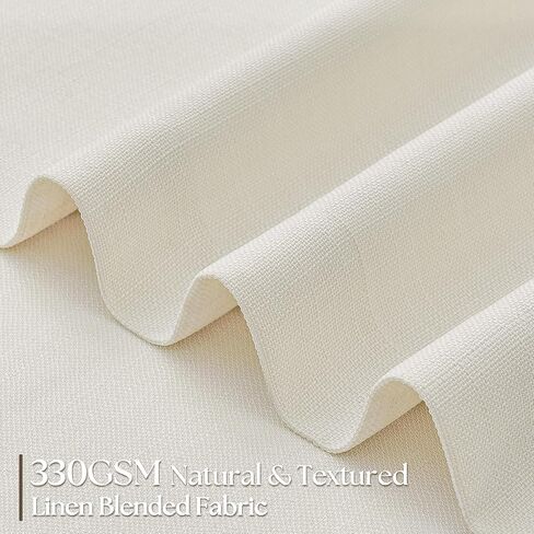 Extra Wide Linen Privacy Curtains 120 Inches Long 70 Inch Wide 1 Panel Pinch Pleated Curtain for Living Room Semi Sheer Drapes Modern Cream Ivory Extra Long Curtains Hooks Rings Off White 70x120 in Saudi Arabia