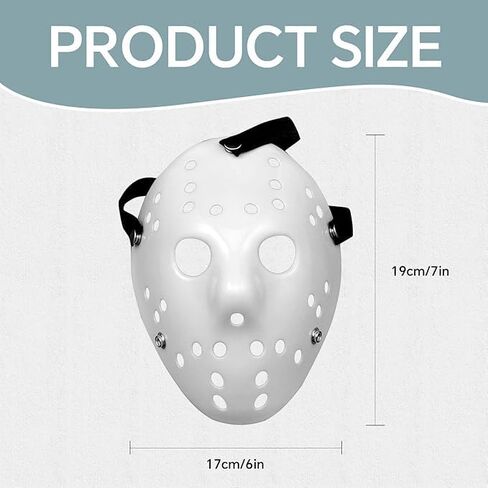 2 Pack Halloween Hockey Mask, DIY Full Face Horror Hockey Mask Masquerade Cosplay Prop Party Costume Mask in Saudi Arabia