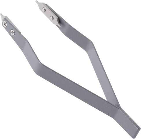 7825 Watch Spring Bar Tweezer, Spring Bar Plier Tweezers with 2pcs Spare Fork Tips, Watch Band Removal Tool Accessories for Repairing Adjustment Link Removal- Gray in Saudi Arabia