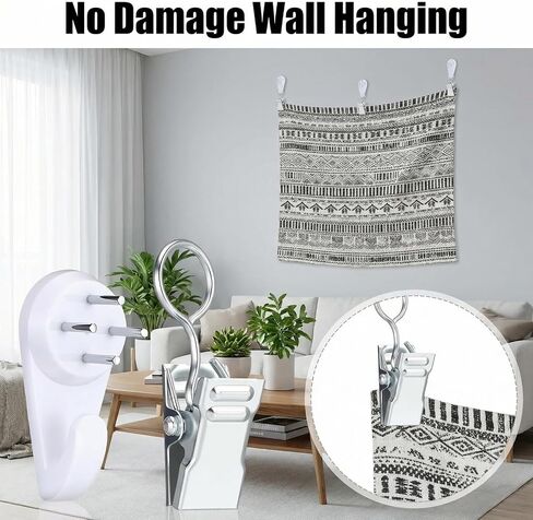 FLZHBFC 1.2 Inch Tapestry Hangers Wall Hanging, Quilt Hanger for Wall for Display, for Hangings Rugs Tapestry Carpets Display 28PCS in Saudi Arabia