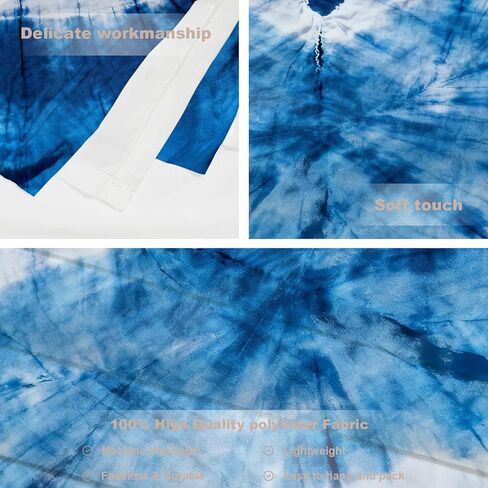 Batmerry Tie Dye Tapestry,Indigo Hearts Abstract Art Fashion Wall Art Hanging Decoration Polyester Fiber White Ruffled Around for Dorm Room Bedroom Living Room, 59.1x39.4 inches in Kuwait