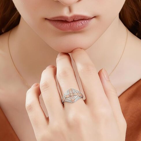 Witches Knot Ring with Card Silver Protection Knot Jewelry for Women Witch Statement Band Gift for Her in Saudi Arabia