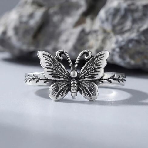 1pc Simple Unique Vintage Butterfly Ring elegant women's fine jewelry Valentine's Day birthday gift daily wear in Kuwait
