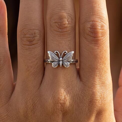 1pc Simple Unique Vintage Butterfly Ring elegant women's fine jewelry Valentine's Day birthday gift daily wear in Kuwait