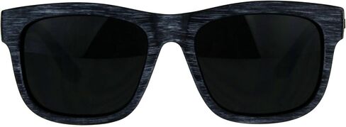 PASTL KUSH Dark Black Lens Sunglasses Wood Textured Square Rectangular Frame in Saudi Arabia