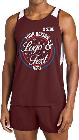 TEEAMORE Personalized Track & Field Athletic Shirt with Name, Text & Image in Saudi Arabia
