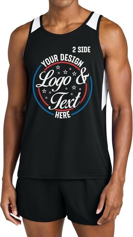 TEEAMORE Personalized Track & Field Athletic Shirt with Name, Text & Image in Saudi Arabia