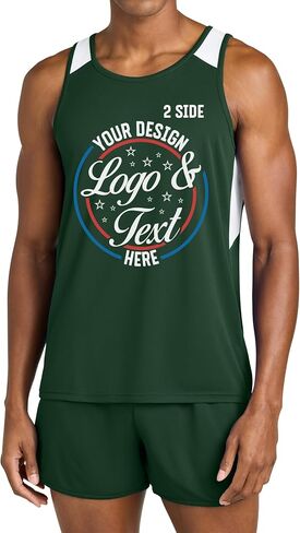 TEEAMORE Personalized Track & Field Athletic Shirt with Name, Text & Image in Saudi Arabia
