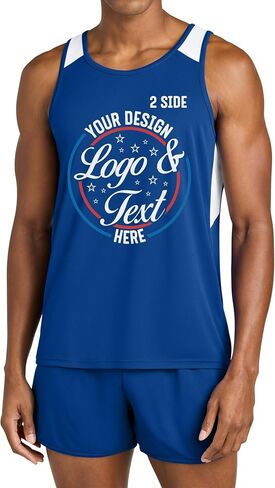 TEEAMORE Personalized Track & Field Athletic Shirt with Name, Text & Image in Saudi Arabia