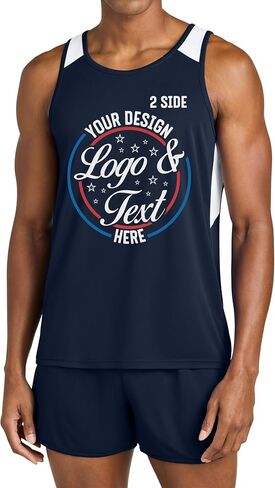 TEEAMORE Personalized Track & Field Athletic Shirt with Name, Text & Image in Saudi Arabia