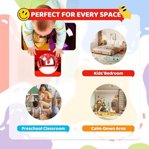 6 Pcs Sensory Wall Mirror Acrylic Bubble Mirror 10 x 10 Inch Mirror Wall Decoration for Kids Classroom (Bright) in Kuwait