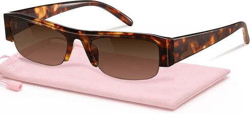 livho Polarized Semi Rimless Sunglasses Women Eyewear Frame, Retro Sun Glasses in Saudi Arabia