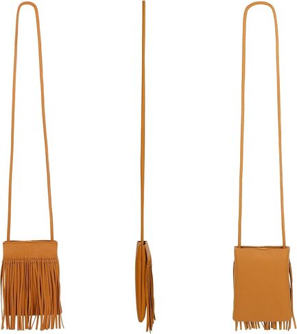 Reberomantic Women's Mini Fringed Crossbody Shoulder Bag Leather Cellphone Bag Tassel Wallet Purse in Saudi Arabia