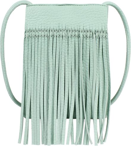 Reberomantic Women's Mini Fringed Crossbody Shoulder Bag Leather Cellphone Bag Tassel Wallet Purse in Saudi Arabia