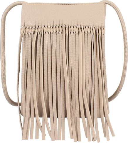 Reberomantic Women's Mini Fringed Crossbody Shoulder Bag Leather Cellphone Bag Tassel Wallet Purse in Saudi Arabia