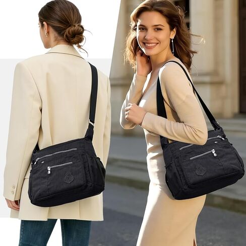 Coolymee Crossbody Bag for Women Casual Nylon Waterproof Shoulder Purse Messenger Bag Lightweight Handbag Travel in Saudi Arabia