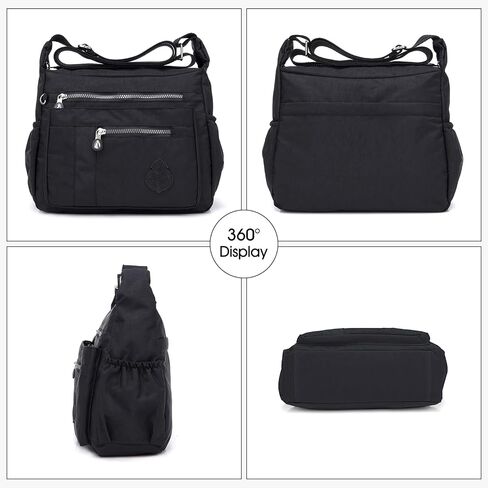 Coolymee Crossbody Bag for Women Casual Nylon Waterproof Shoulder Purse Messenger Bag Lightweight Handbag Travel in Saudi Arabia