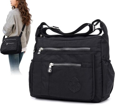 Coolymee Crossbody Bag for Women Casual Nylon Waterproof Shoulder Purse Messenger Bag Lightweight Handbag Travel in Saudi Arabia