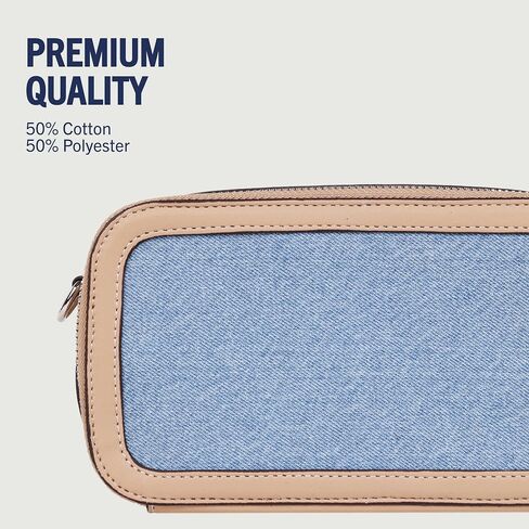True Religion Horseshoe Plaque Crossbody Camera Bag, Stylish Small Travel Purse for Women, Denim in Kuwait