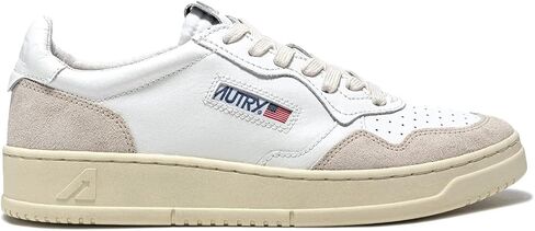 Autry AULM LS33 Unisex Leather and Suede White Sneakers in Saudi Arabia