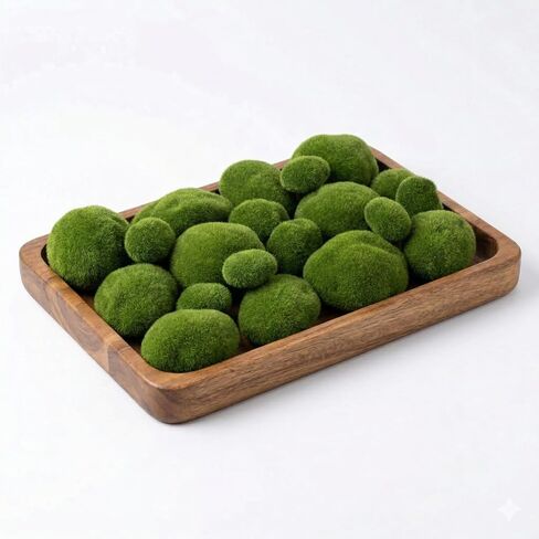 20 Pcs Artificial Moss Rocks, Faux Green Moss Balls for Fairy Garden & Terrarium Decor, Realistic Fuzzy Fake Stones for Vase Fillers, Crafts, Centerpieces & Potted Plants (Mixed Sizes) in Saudi Arabia