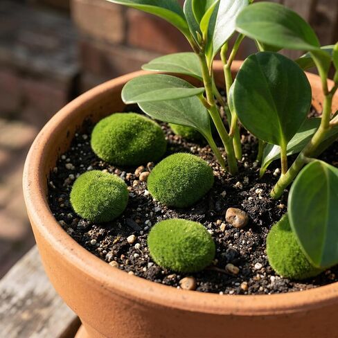 20 Pcs Artificial Moss Rocks, Faux Green Moss Balls for Fairy Garden & Terrarium Decor, Realistic Fuzzy Fake Stones for Vase Fillers, Crafts, Centerpieces & Potted Plants (Mixed Sizes) in Saudi Arabia