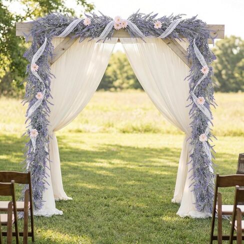 Zythrem 6.2Ft Artificial Lavender Garland Purple Lavender Flower Vine Spring Garland for Mantle Decorating All Year Round Farmhouse Wedding Arch Home Decor Porch Decorations in Saudi Arabia