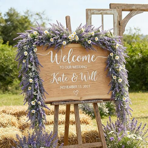 Zythrem 6.2Ft Artificial Lavender Garland Purple Lavender Flower Vine Spring Garland for Mantle Decorating All Year Round Farmhouse Wedding Arch Home Decor Porch Decorations in Saudi Arabia