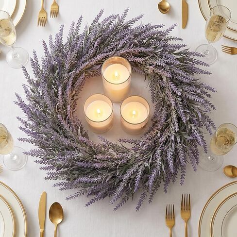 Zythrem 6.2Ft Artificial Lavender Garland Purple Lavender Flower Vine Spring Garland for Mantle Decorating All Year Round Farmhouse Wedding Arch Home Decor Porch Decorations in Saudi Arabia