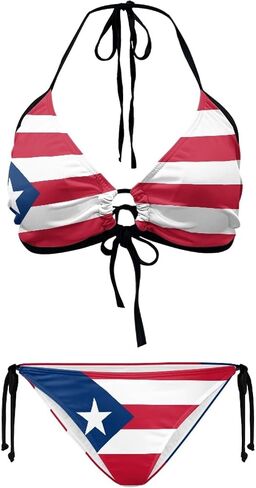 Puerto Rico Flag Print Women Micro Sexy Bikini Bra Set Summer Beachwear Sexy Beach Two Pieces Bathing Suits in Saudi Arabia