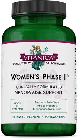 Vitanica Women's Phase II, Menopause Support, Vegan, 90 Capsules in Kuwait