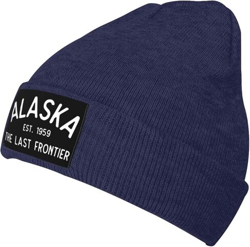 Alaska Est 1959 Gifts Beanie Hat Gifts Men Winter Warm Hat Women Knit Stocking Hat Slouchy Skull Cap Knitted Hat Black in Kuwait