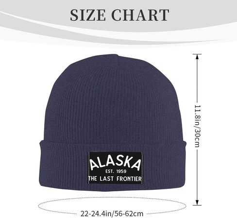 Alaska Est 1959 Gifts Beanie Hat Gifts Men Winter Warm Hat Women Knit Stocking Hat Slouchy Skull Cap Knitted Hat Black in Kuwait
