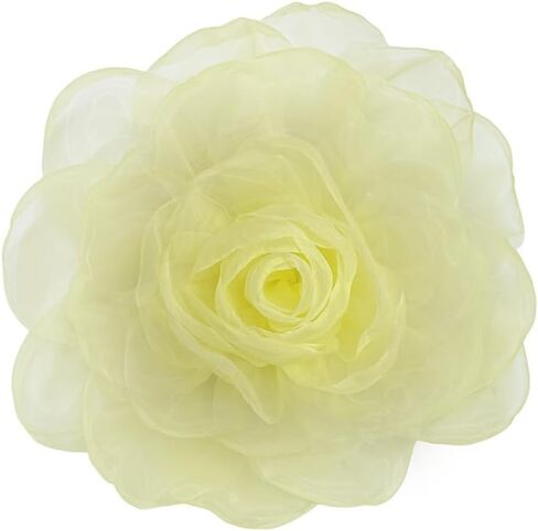 Dainty Organza Silk Rose Flower Extra Large Big Brooches for Women Men Elegant Fabric Floral Oversized Lapel Pins for Dress Suit Clothes Accessories Wedding Party Banquet Fashion Jewelry 180mm in Kuwait