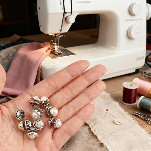 40Pcs Women's Brooch, Elegant With Rhinestone And Pearl Buttons, Suitable For Low-cut Tops, Reusable Lapel Brooch To Clothing From Being Exposed in Kuwait