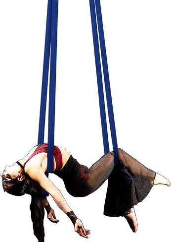 8.2ft 2.5m Aerial Straps Ropes Yoga Aerial Acrobatics Body Aerial Loop Trapeze Circus Apparatuses Equipment Three-Layer Straps 1 pairs in Kuwait