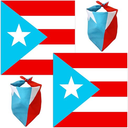 WEITBF 2 Pack Light Blue Puerto Rico Flag Bandana Puerto Rican Scarf Bandanas Headband - 100% Cotton, 22 x 22 inch in Saudi Arabia