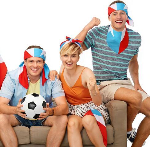 WEITBF 2 Pack Light Blue Puerto Rico Flag Bandana Puerto Rican Scarf Bandanas Headband - 100% Cotton, 22 x 22 inch in Saudi Arabia