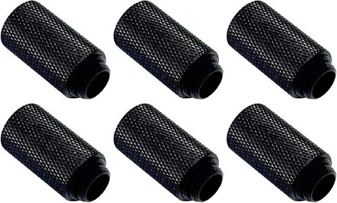 Dracaena.io 6 Pack G1/4" 7.5mm Height Male to Female Extender Fittings, Brass Compression Fittings with O Rings for PC Liquid Cooling Loop, Water Cooling Tube Connectors, Silver in Kuwait
