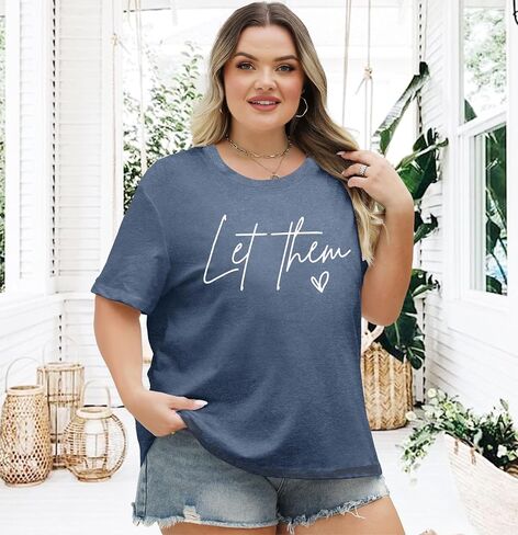NANYUAYA Plus Size Inspirational Quote Kindness Shirt for Women T-Shirt Graphic Tee Summer Short Sleeve Top 1X-5X in Kuwait