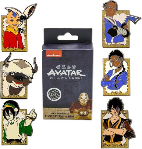 Avatar The Last Airbender Mystery Enamel Pin Blind Box Series, Aang and Momo, Appa, Katara, Sokka, Toph, or Zuko in Kuwait
