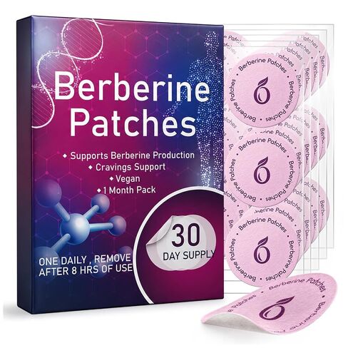 Berberine Patches, Natural Formula Body Care Patches for Men & Women,8-Hour Long-Lasting Support for All Body Areas, 30 Counts in Saudi Arabia