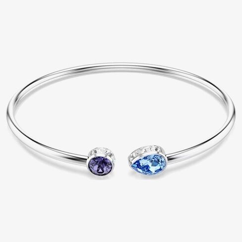 Swarovski Chroma bangle, Mixed cuts, Multicolored, Rhodium plated in Kuwait