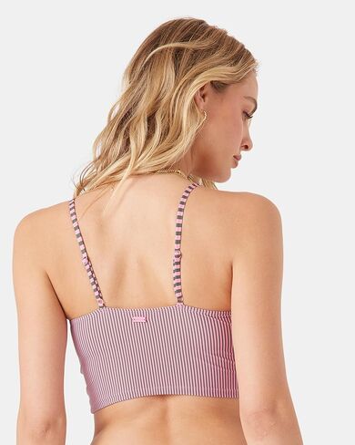 Roxy Women's Cropped Tank Top – UPF 50+, Quick-Dry, Supportive Fit, Stretch Bikini Top for Beach, Poolside, Swim, Surf, Resort Wear, Pinkmix, X-Small in Kuwait