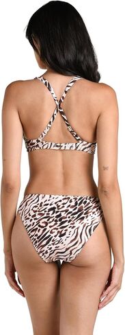 La Blanca Women's Banded Halter Bikini Swimsuit Top, Taupe//Fierce Territory, 10 in Kuwait