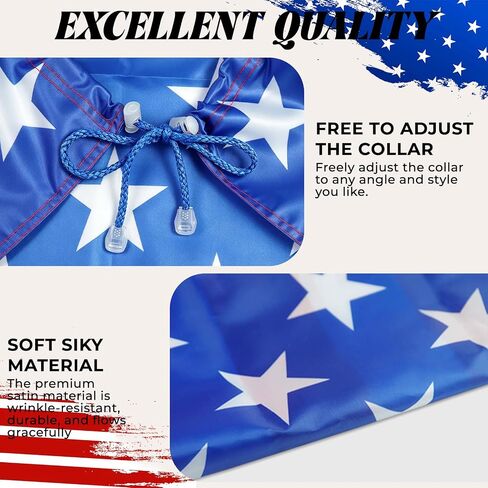 American Flag Costume Cape, Independence Day Patriotic Party Outfits for Women Men Celebration 250th Anniversary in Saudi Arabia