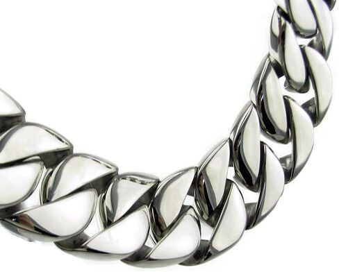 Heavy Chain 30MM Wide Cuban Curb 316L mens Stainless Steel Silver 28 Inch Huge Hip Hop Necklace in Saudi Arabia